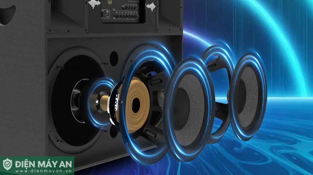 Loa kéo bình Dalton TS-15A5500 Bass đôi 40 cm 1600W